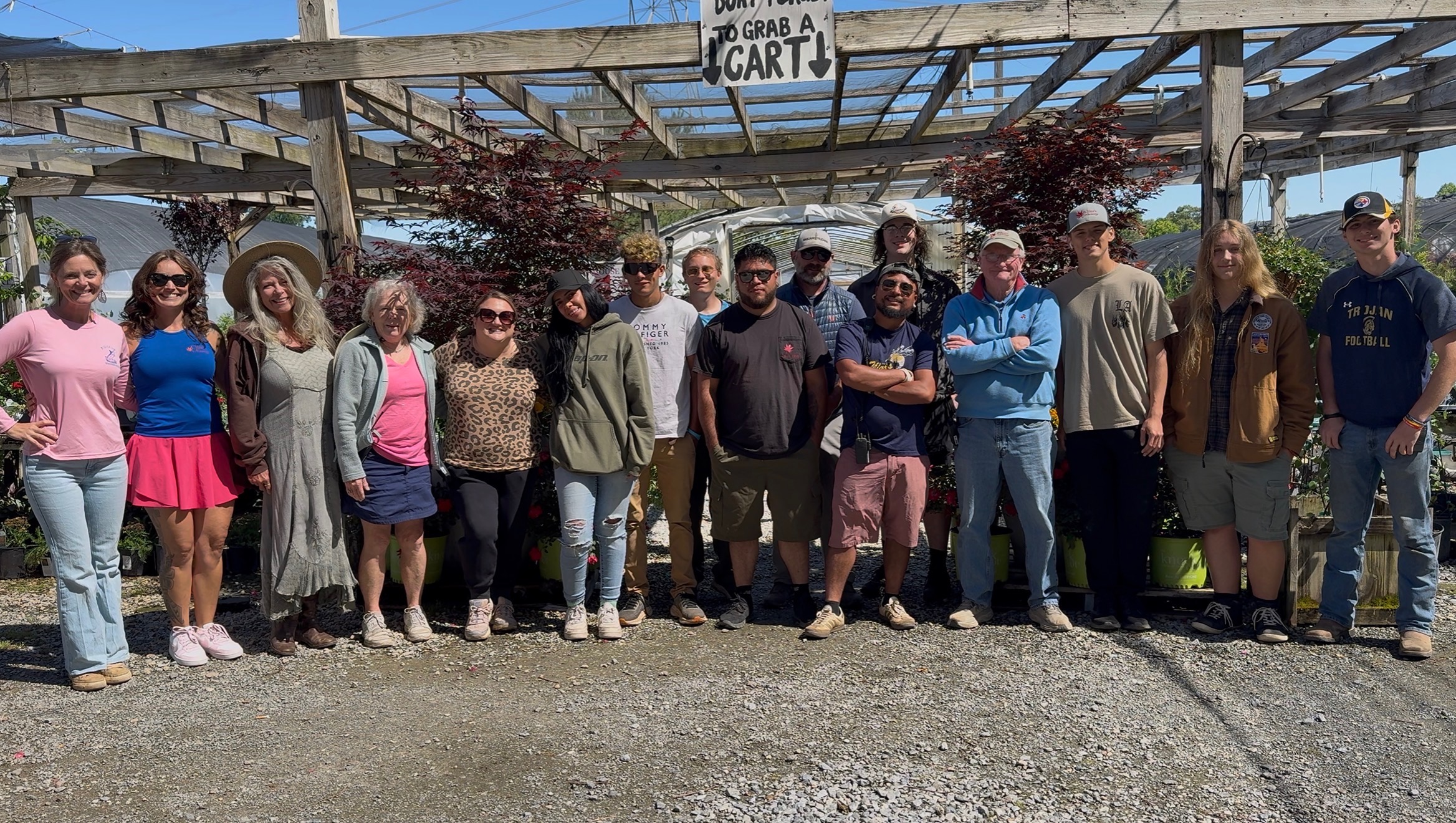 Cline's Nursery staff at the nursery